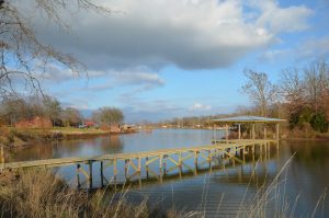 Lake Fork Farm Our 100' dock overlooking Leafy Branch, looking NE; we're on the SW side of Fork, a few miles from the dam.